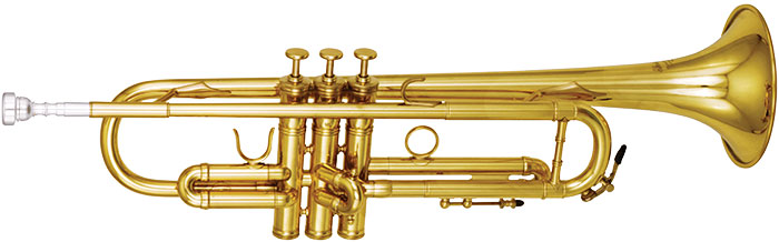 Trumpet. Music instruments.